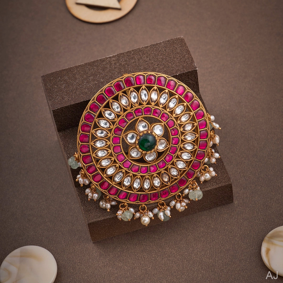 ROUND KUNDAN PENDANT