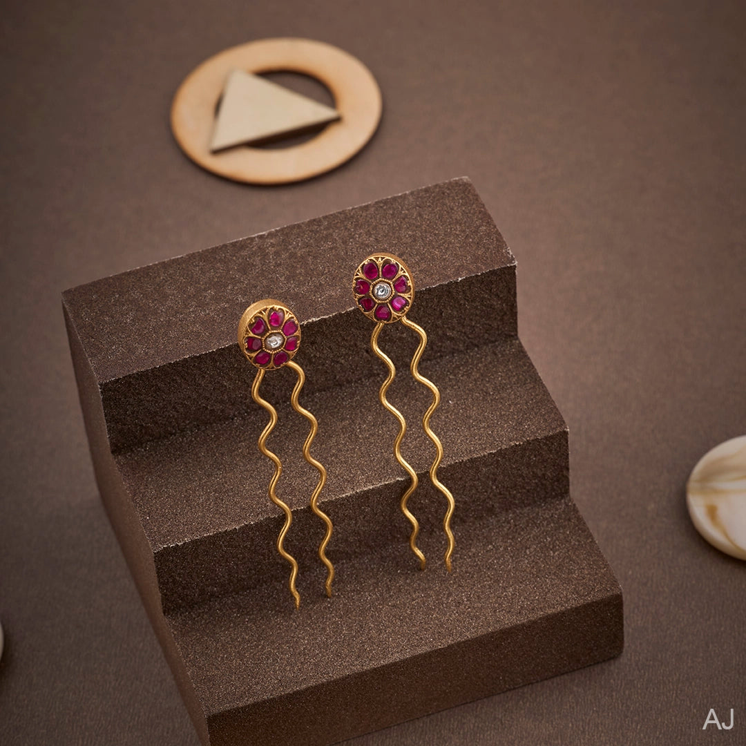FLORAL DISC HAIR PIN