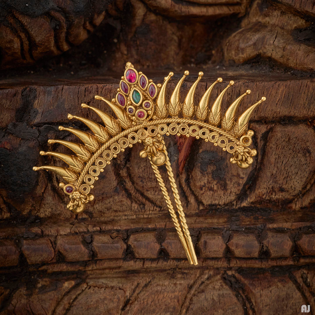 CREST TEMPLE HAIR BROOCH
