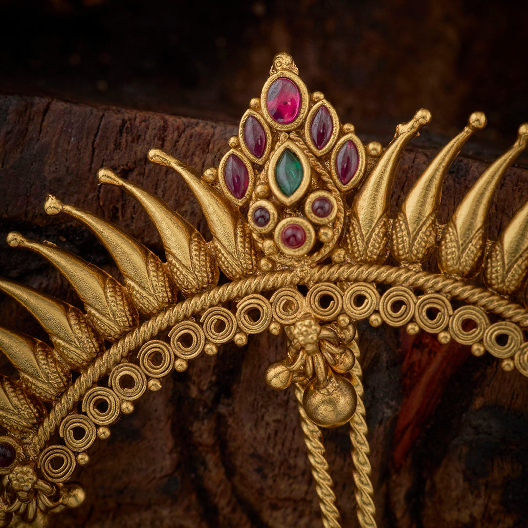 CREST TEMPLE HAIR BROOCH
