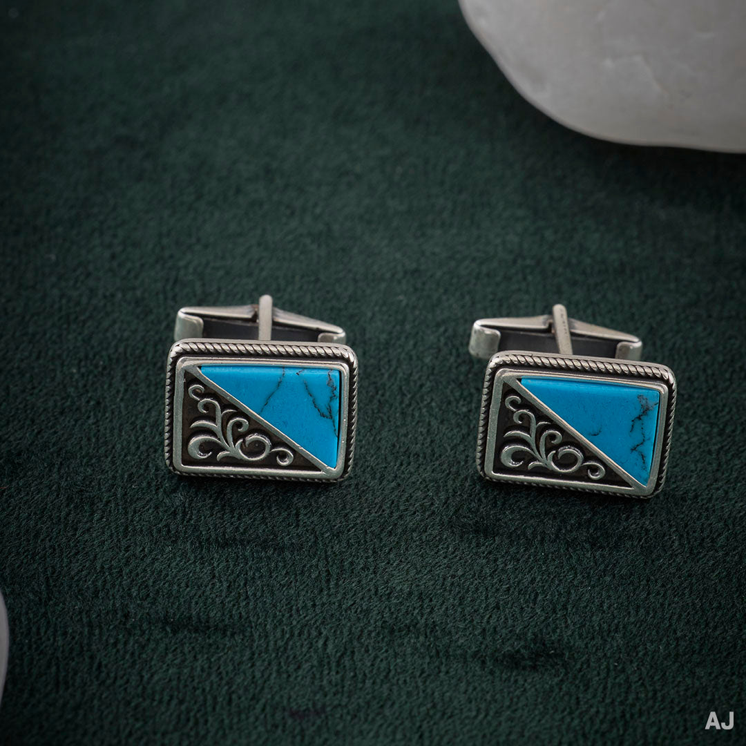 TURQUOISE ROYALE CUFFLINKS