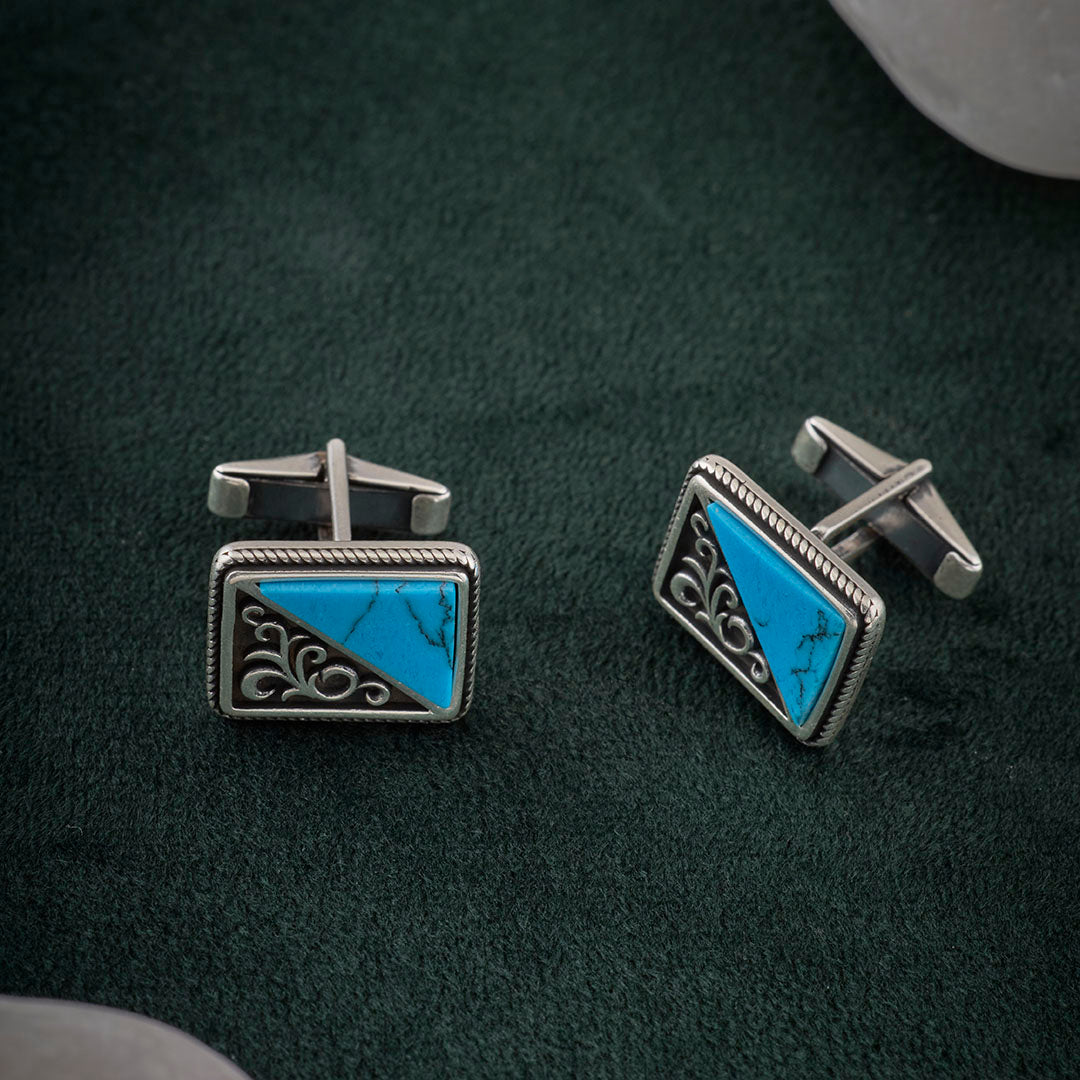 TURQUOISE ROYALE CUFFLINKS