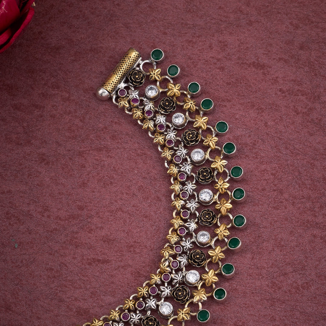 EMERALD ROSETTE ANKLET
