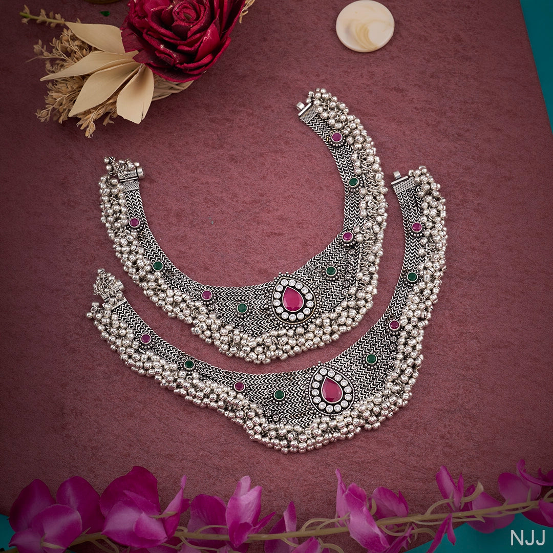 RAJWADI RUBY ANKLET