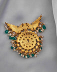 SILVER ANTIQUE KUNDAN WITH PEARL PENDANT