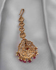 SILVER RUBY VICTORIAN MAANG TIKKA