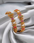 SILVER NAVARATNA STONE BANGLES