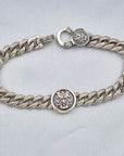 SILVER MEN'S OXIDISED DARGON BRACELET