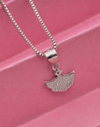 SILVER WINGS OF HEART PENDANT