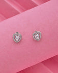 SILVER MINI HEART PENDANT WITH EARRINGS