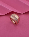 SILVER ROSE GOLD TIMELESS RING