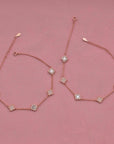 ROSE GOLD SILVER ANKLETS