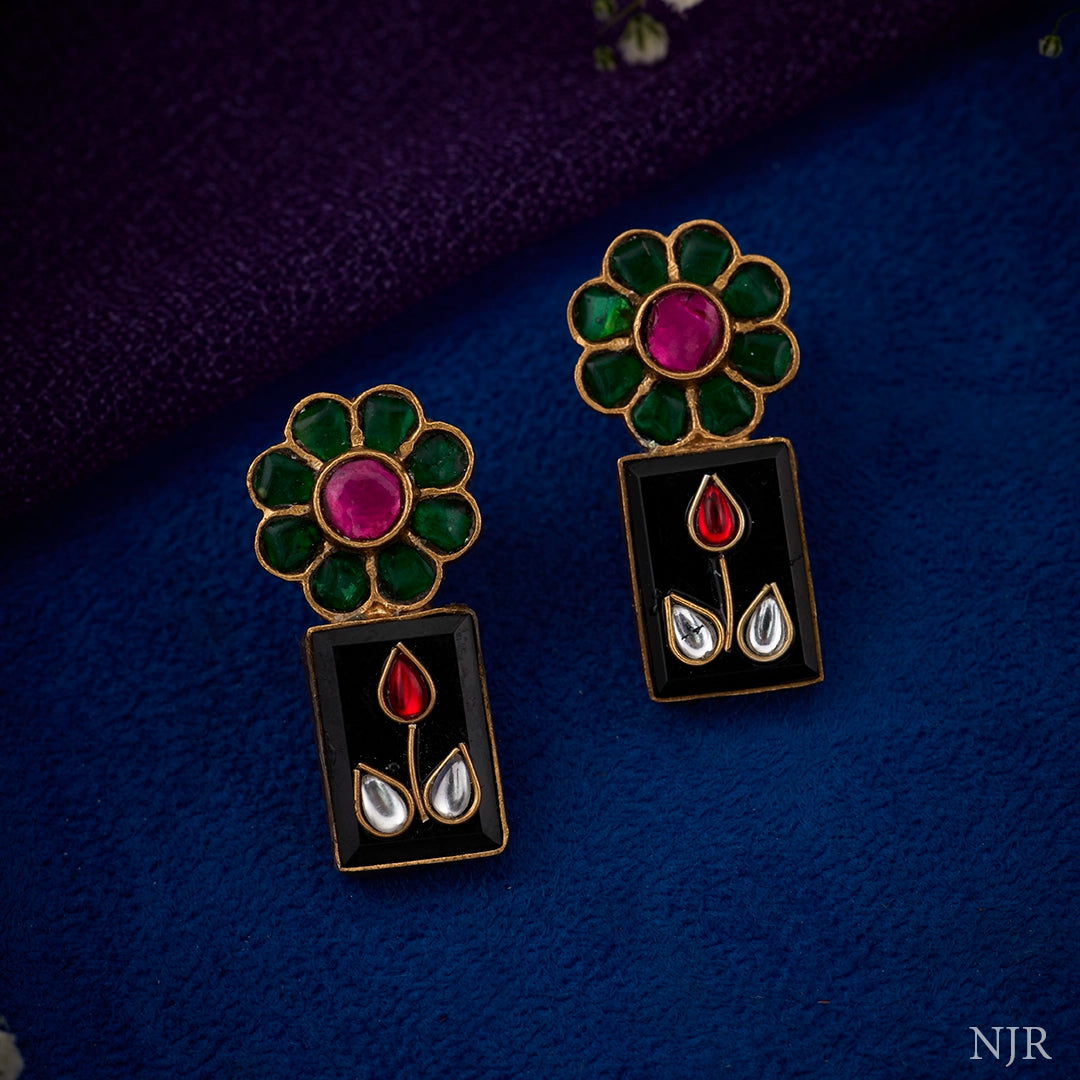 BLOSSOM ENAMEL EARRINGS