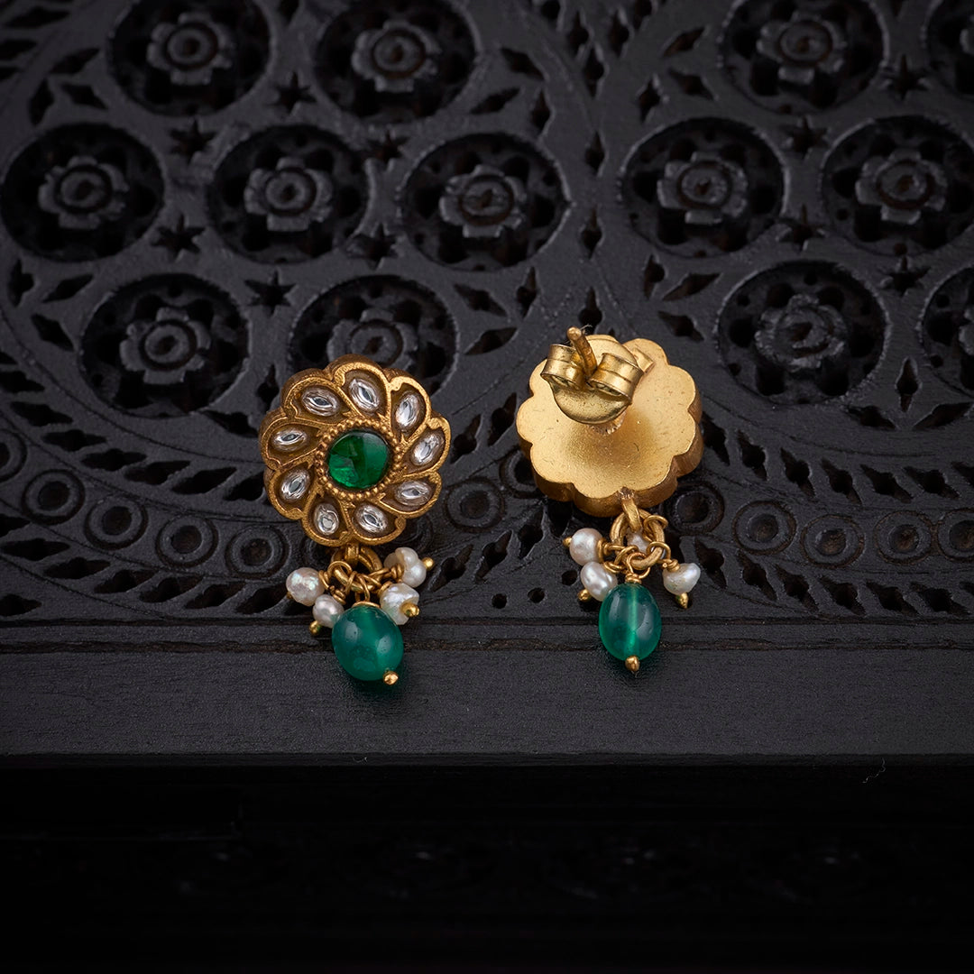 EMERALD POLKI DROPS