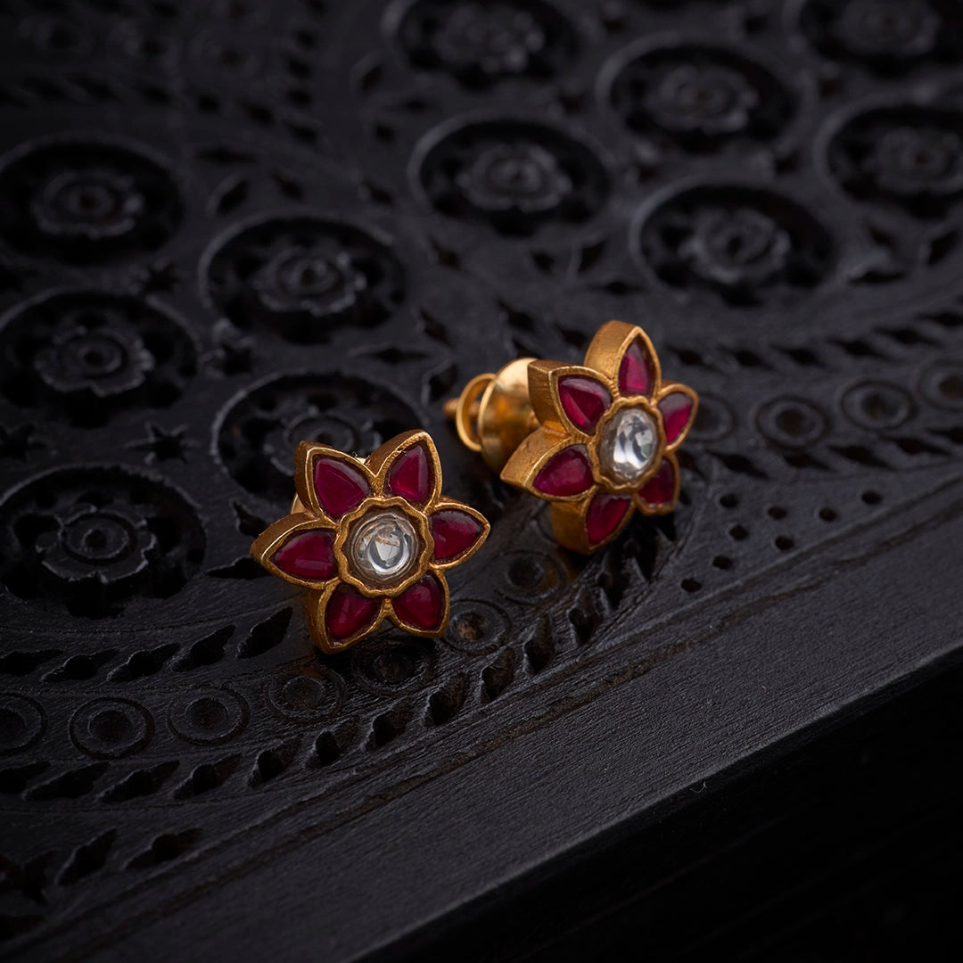 BLOSSOM KUNDAN STUDS