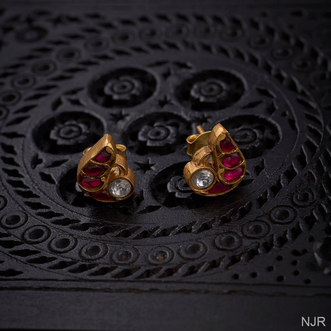 LEAF KUDAN STUDS
