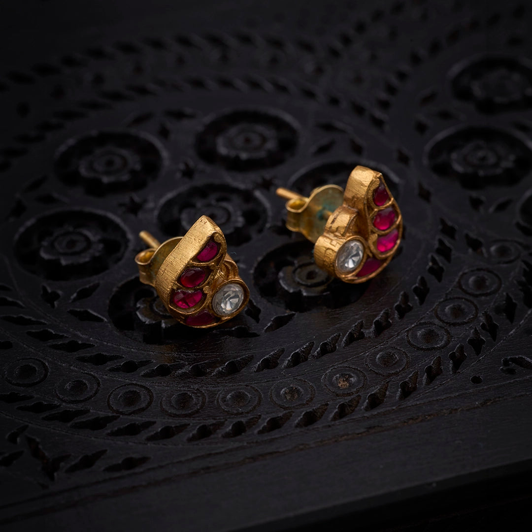 LEAF KUDAN STUDS