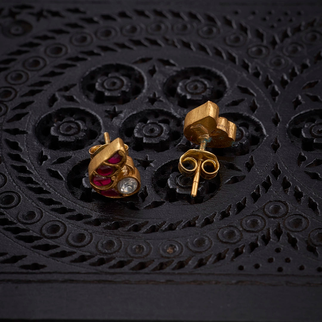 LEAF KUDAN STUDS