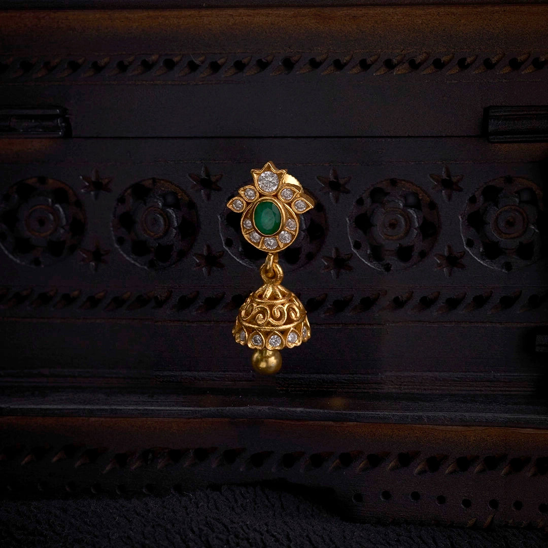 EMERALD POLKI JHUMKA