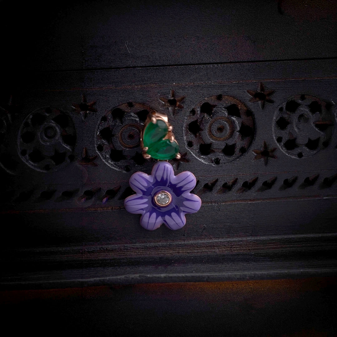 VIOLET PETAL EARRINGS
