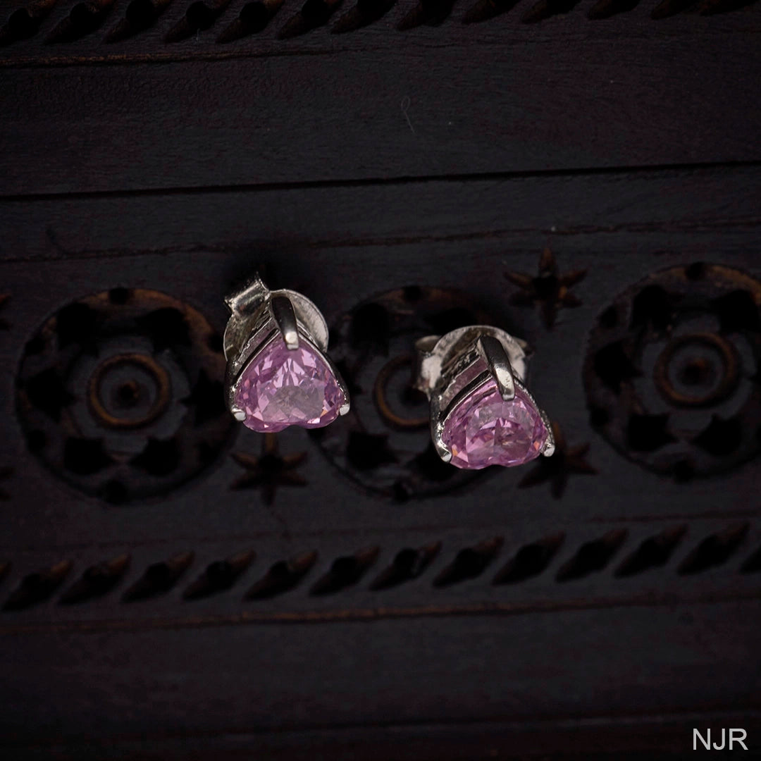 BLUSH HEART STUDS