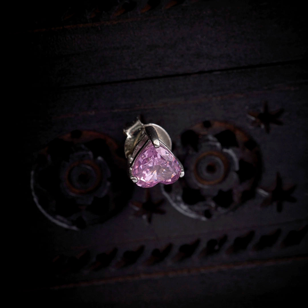 BLUSH HEART STUDS