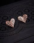 PEARL BLISS HEART STUDS