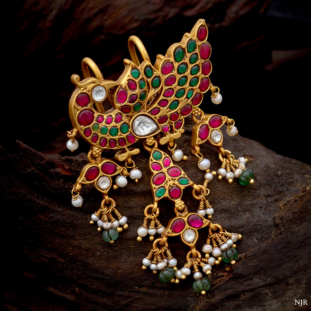 NRITYA MAYURI KUNDAN BROOCH