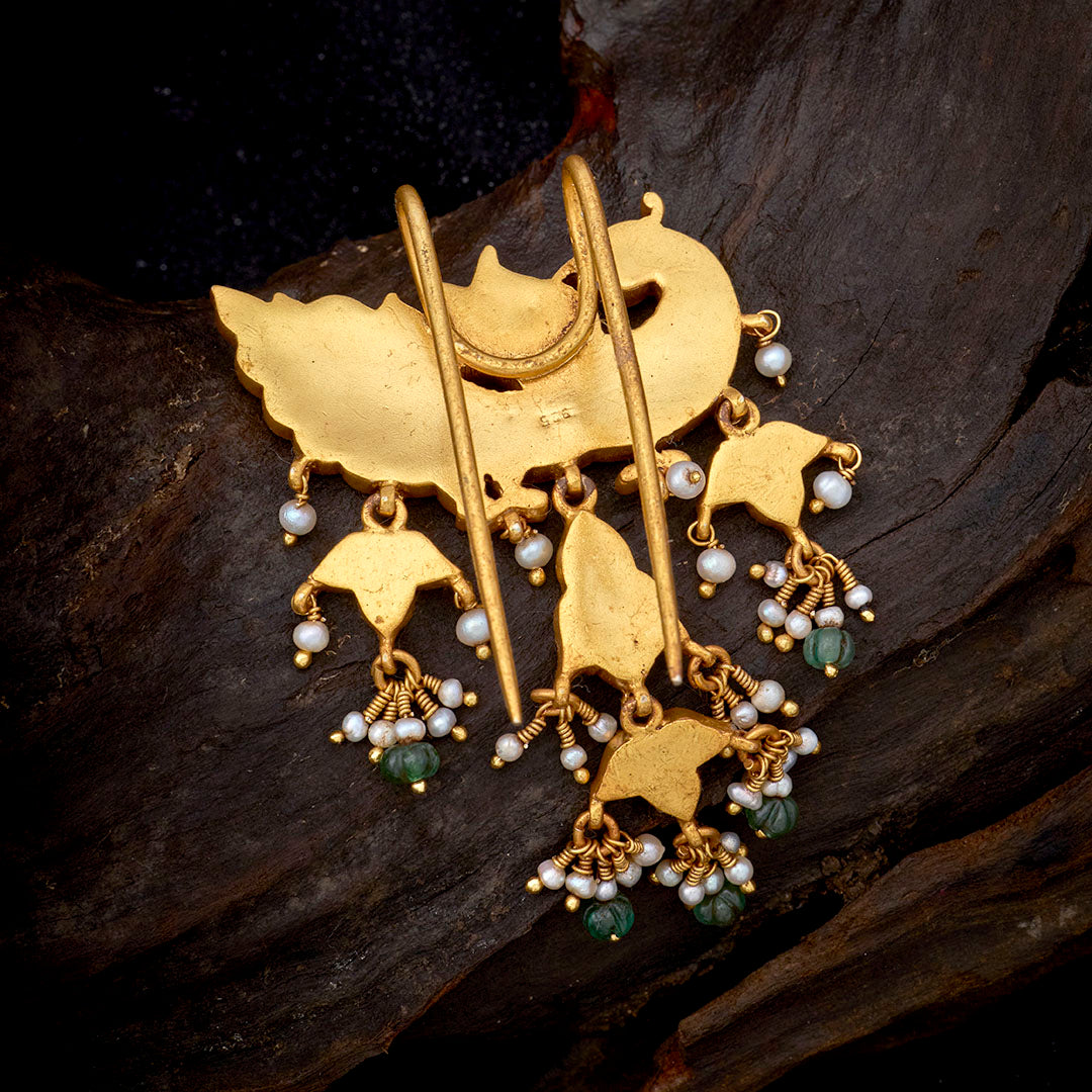 NRITYA MAYURI KUNDAN BROOCH
