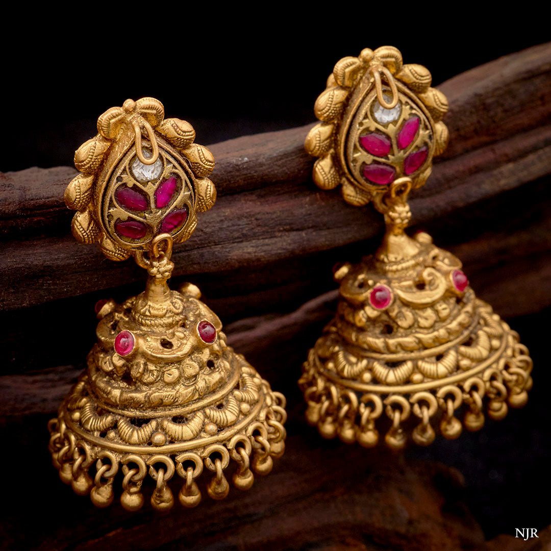KUNDAN LEAF JHUMKA