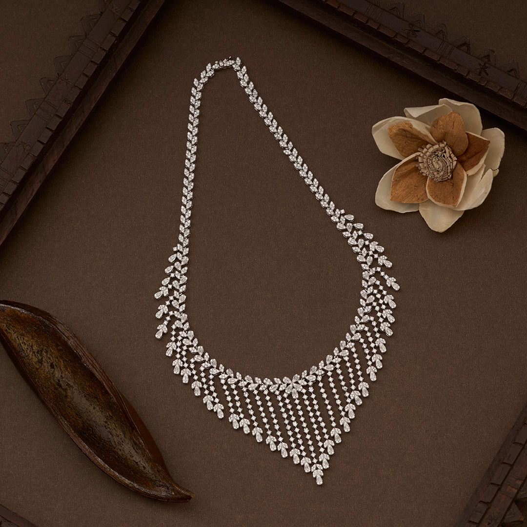 CRYSTAL CASCADE NECKLACE SET